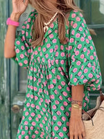 Vestido largo con estampado floral