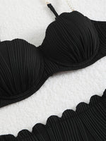 Biquíni de pérolas negro