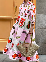 Vestido Maxi Elegantecon Estampado Floral
