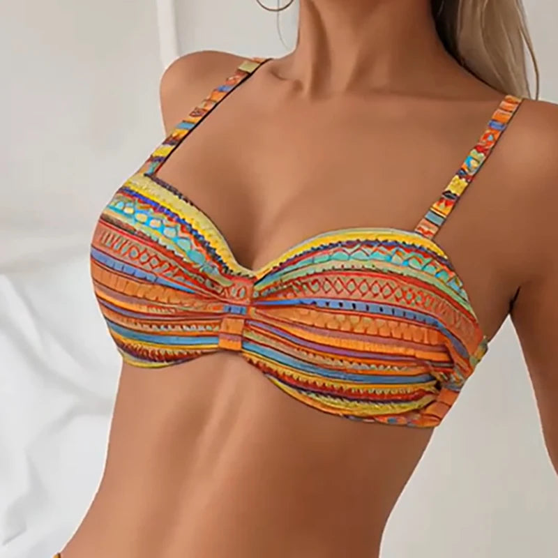 Biquíni Estampado com Amarração Lateral