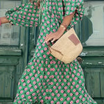 Vestido largo con estampado floral