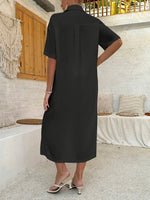 Vestido Camisero Ligero de Manga Larga