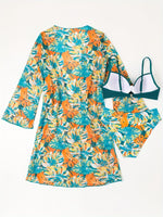 Conjunto de Bikini tropical - 3 piezas