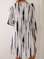 Conjunto de Bikini Lavado en Tres Piezas con Cárdigan y Mangas Largos