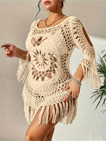 Vestido Semi-Transparente con Cadenas y Abertura