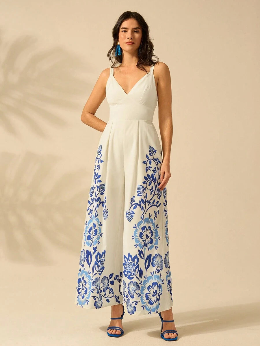 Mono Largo Negro Boho con Árbol de Banana y Coco Tropical