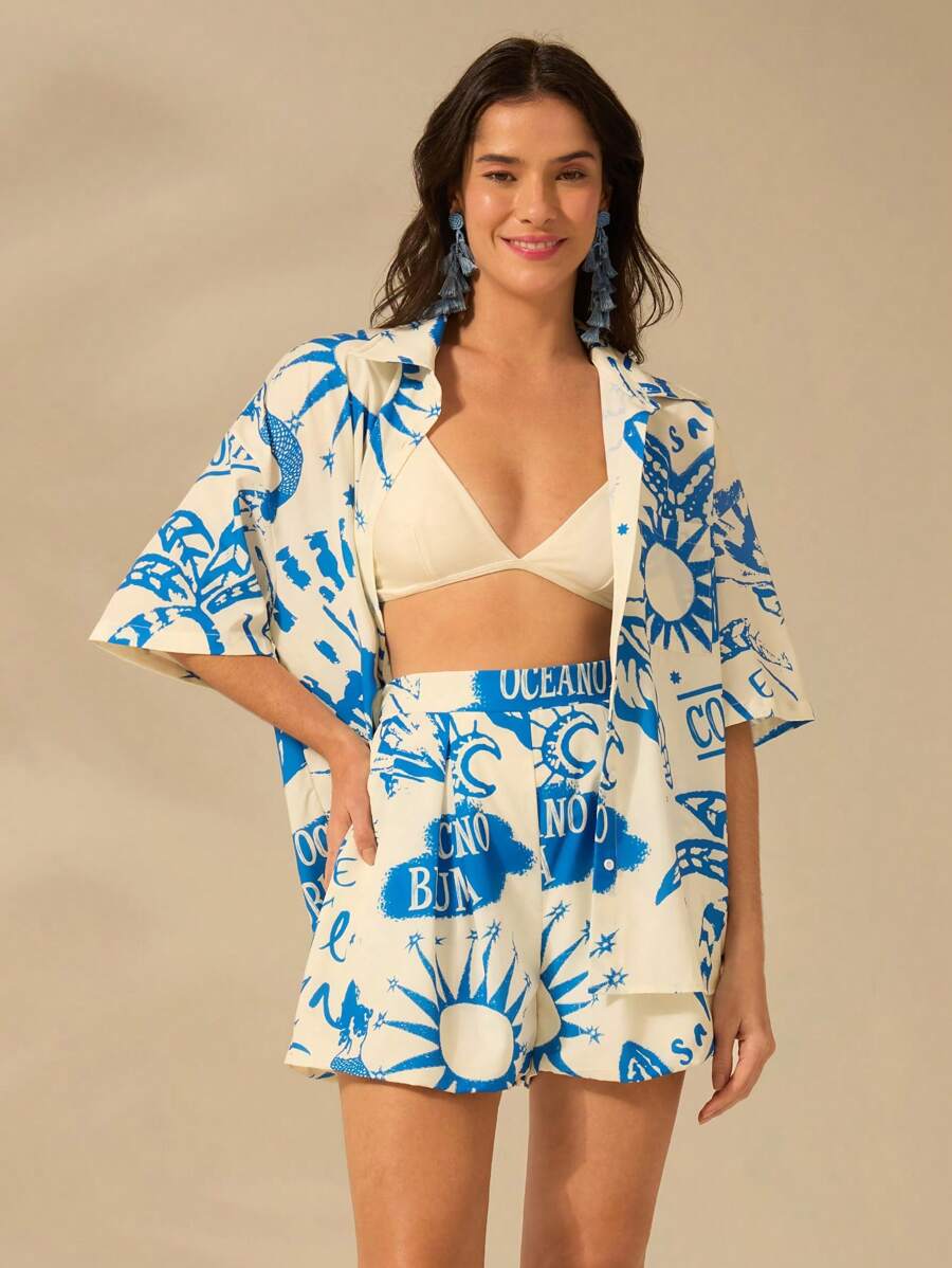 Set tropical 2 piezas - sol, luna y mar