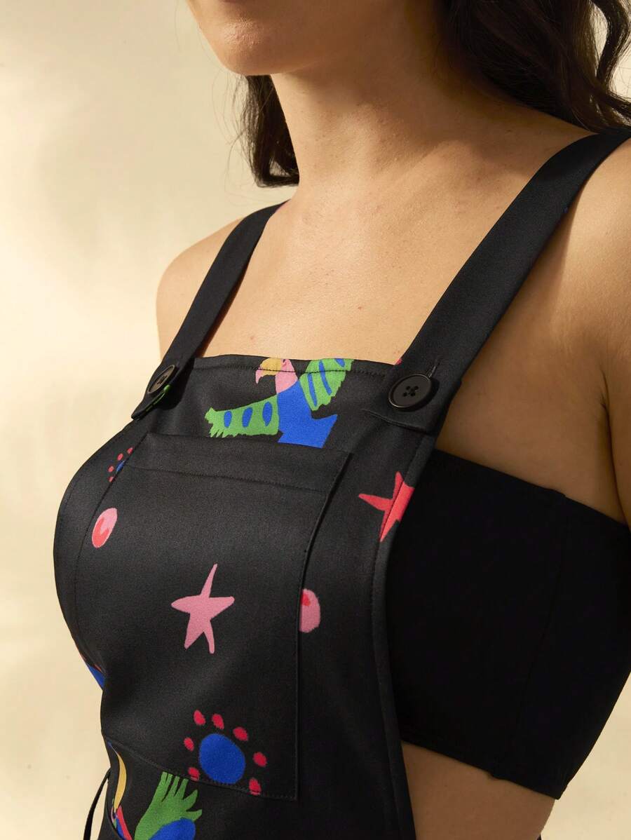 Mono Negro Tropical con Pájaros Boho