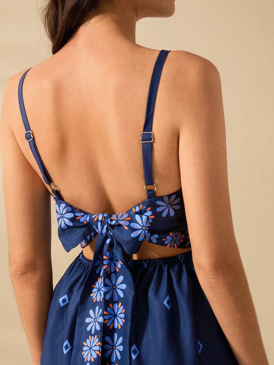 Vestido Mini Boho Negro Floral Azalea y Girasol