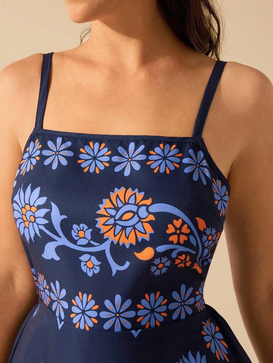 Vestido Mini Boho Negro Floral Azalea y Girasol