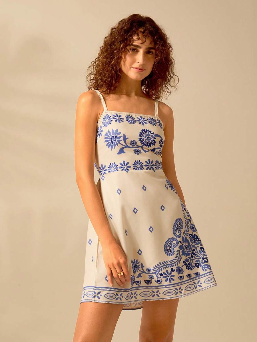 Vestido Mini Boho Negro Floral Azalea y Girasol