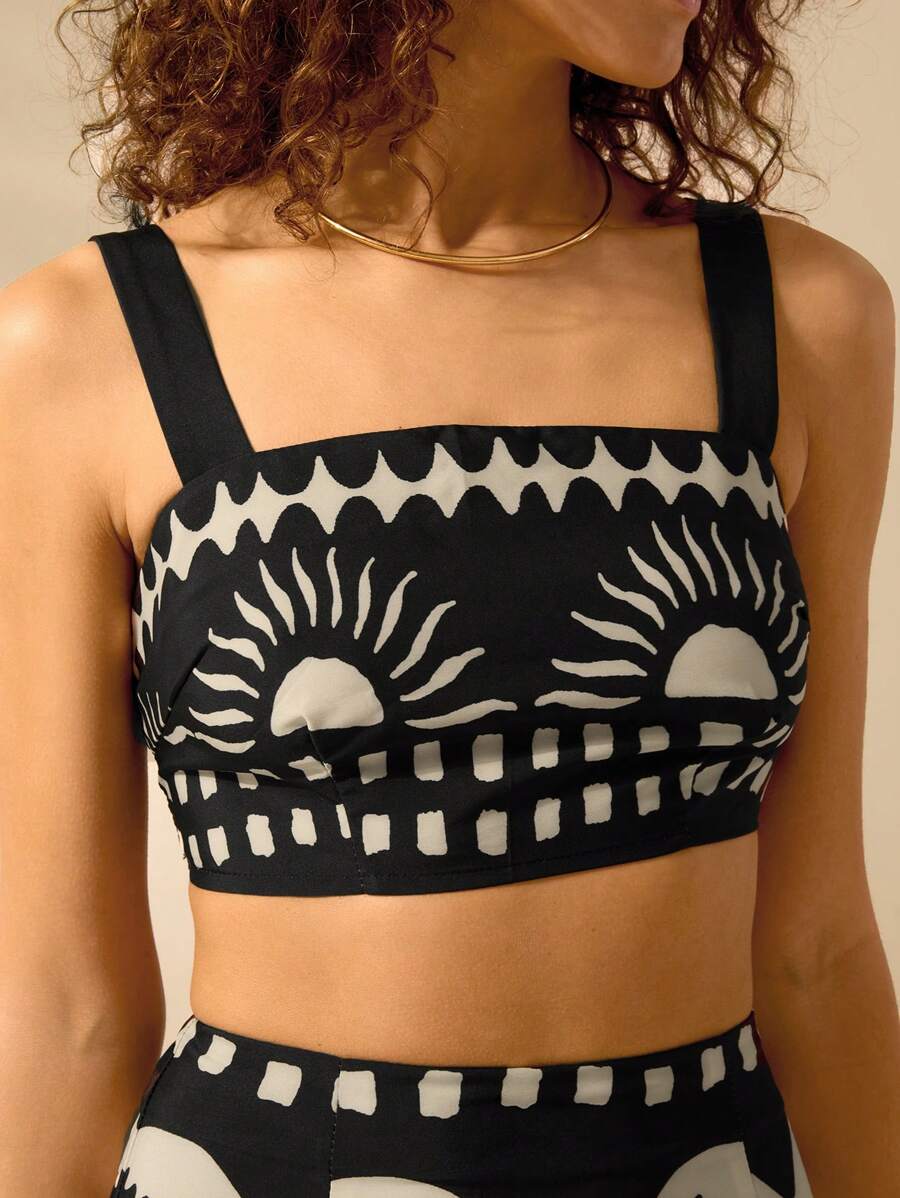 Set 2 Piezas Verde Boho: Top Cropped & Falda Coco Sol
