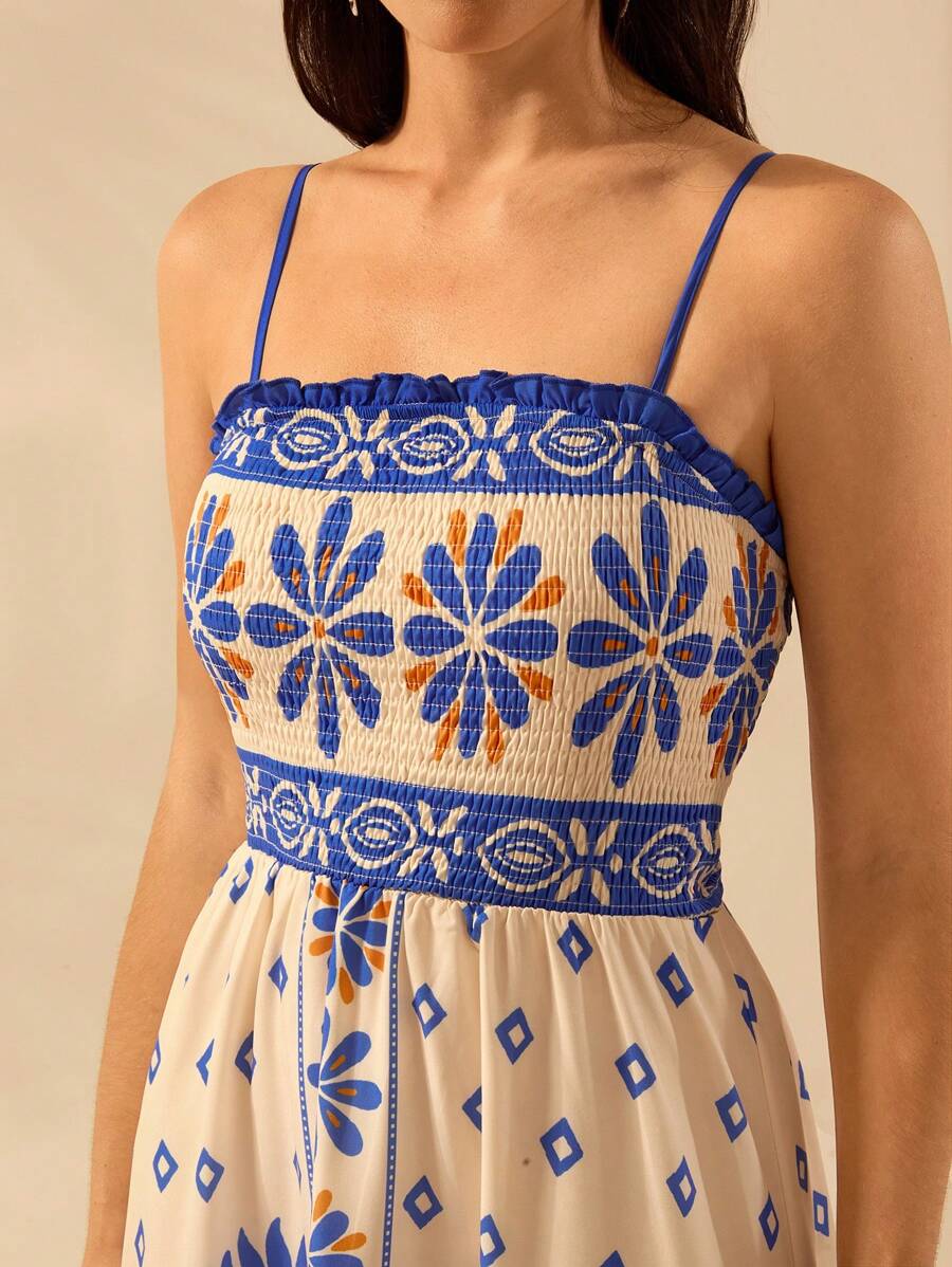 Vestido Largo Rododendro Boho con Tirantes Finos