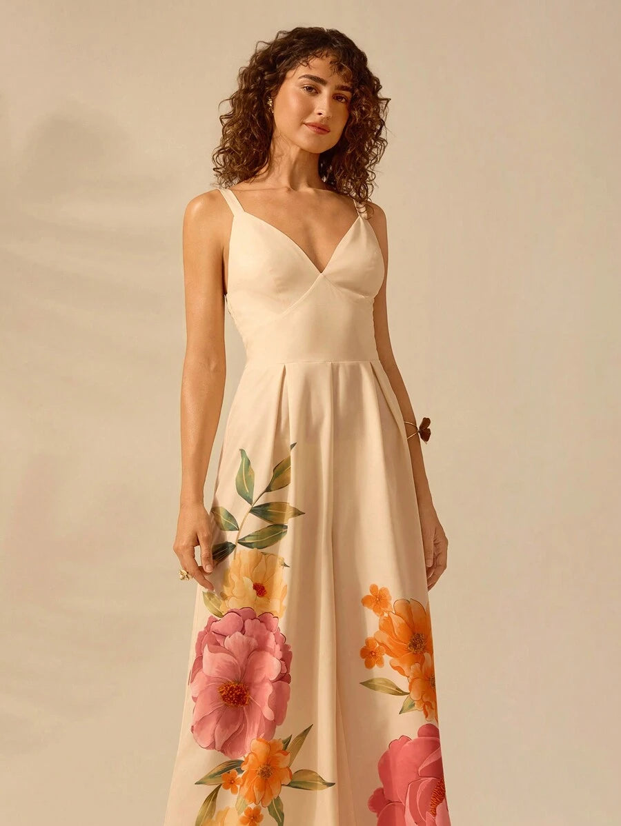 Enterito Damasco Floral Boho sin Mangas