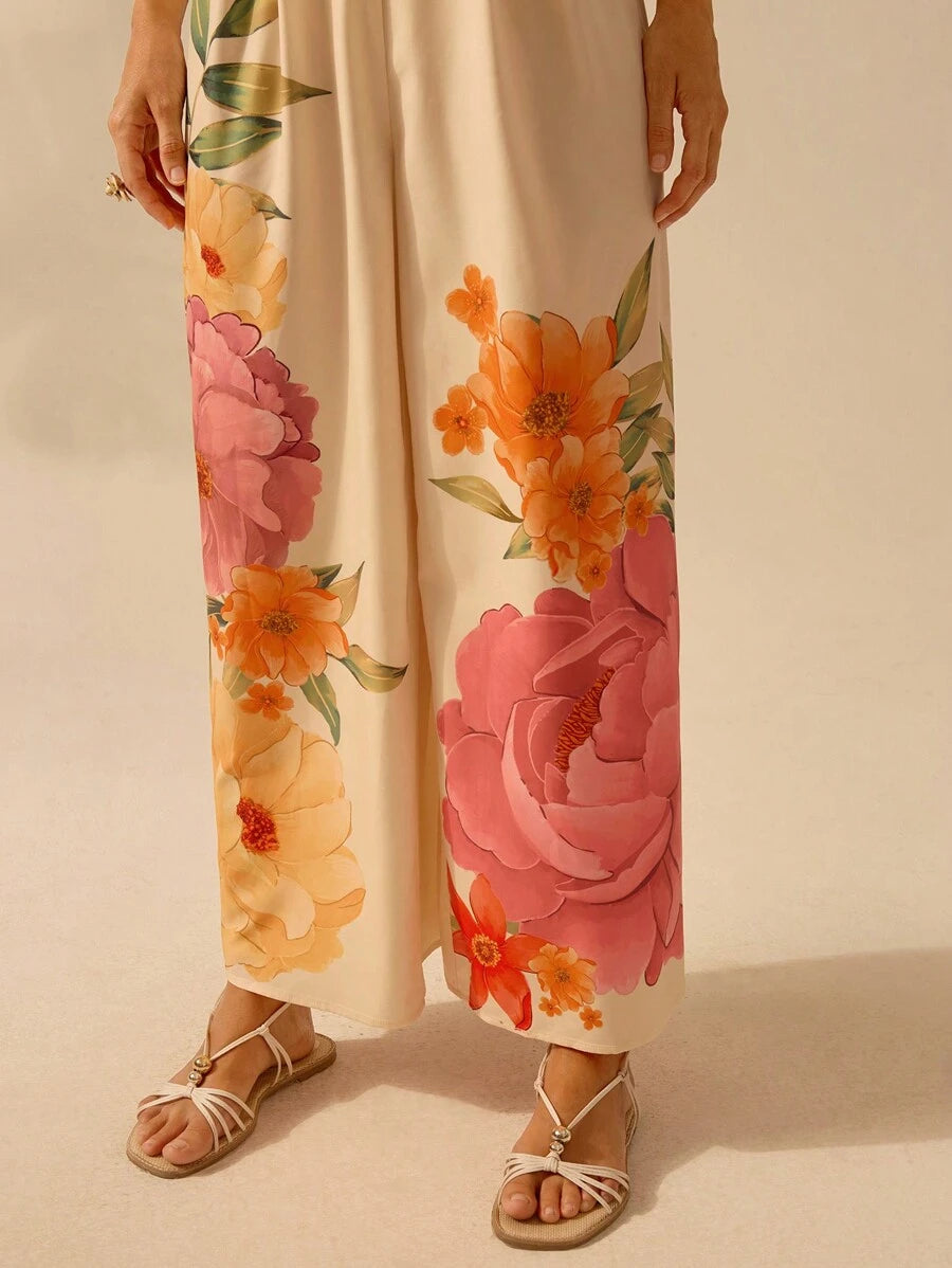 Enterito Damasco Floral Boho sin Mangas