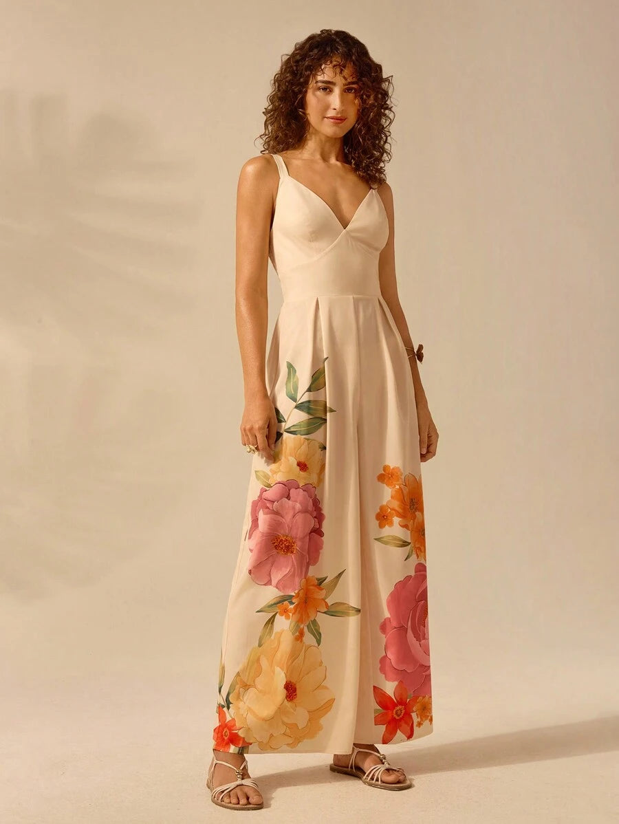 Enterito Damasco Floral Boho sin Mangas