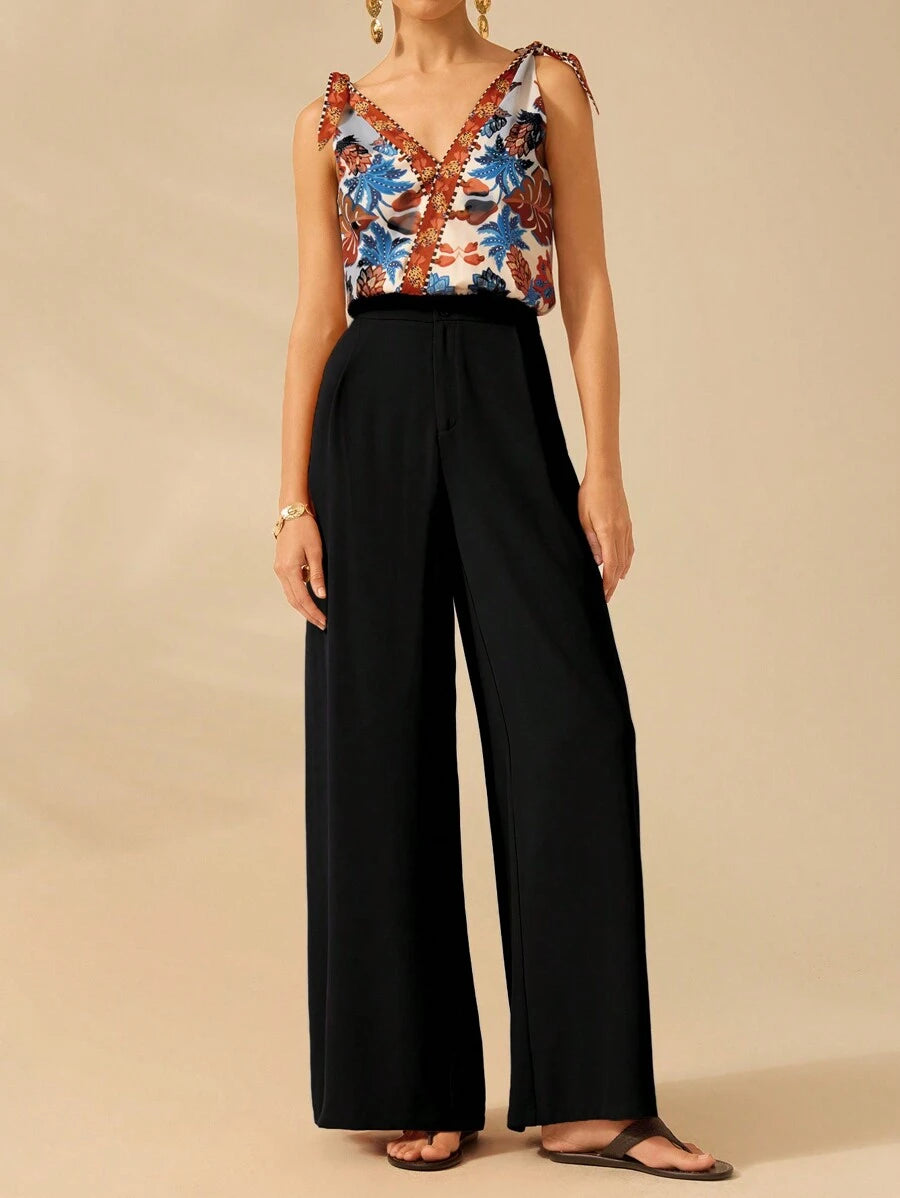 Pantalón Holgado Marrón Naranja de Playa