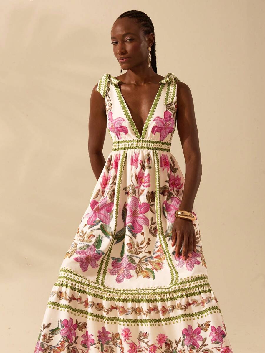 Vestido Floral con Tirantes Finos
