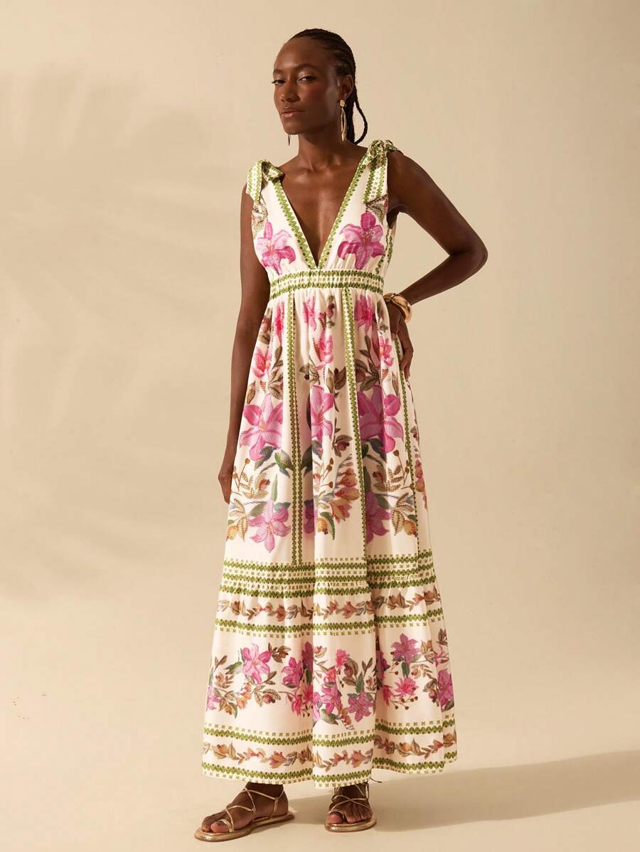 Vestido Floral con Tirantes Finos
