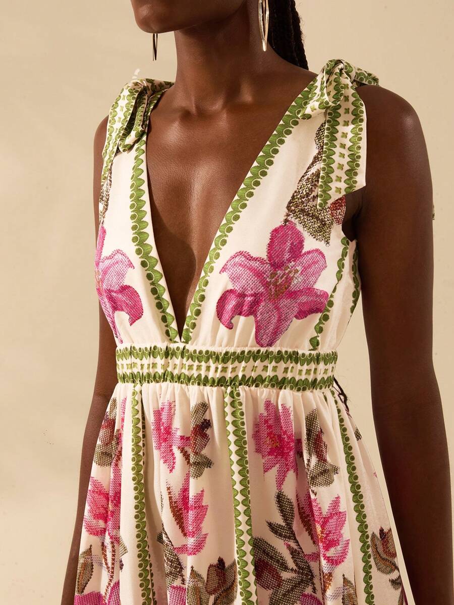 Vestido Floral con Tirantes Finos