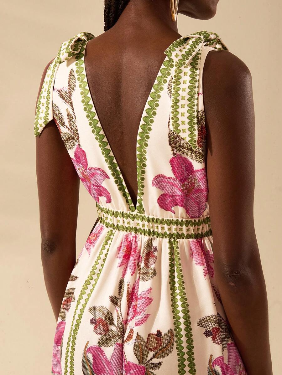 Vestido Floral con Tirantes Finos