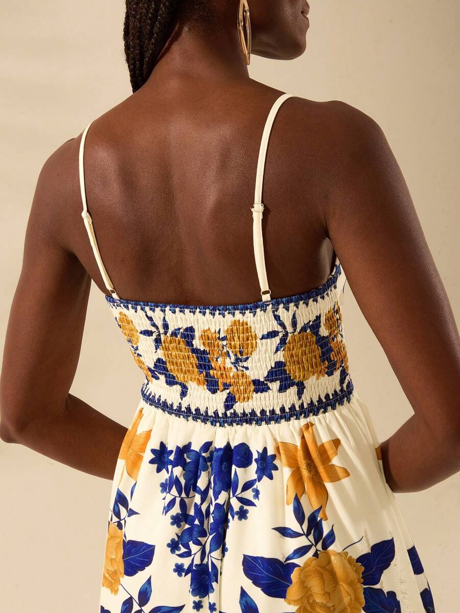 Vestido Largo Tropical Colorido Boho