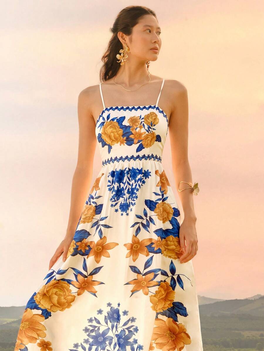 Vestido Largo Tropical Colorido Boho