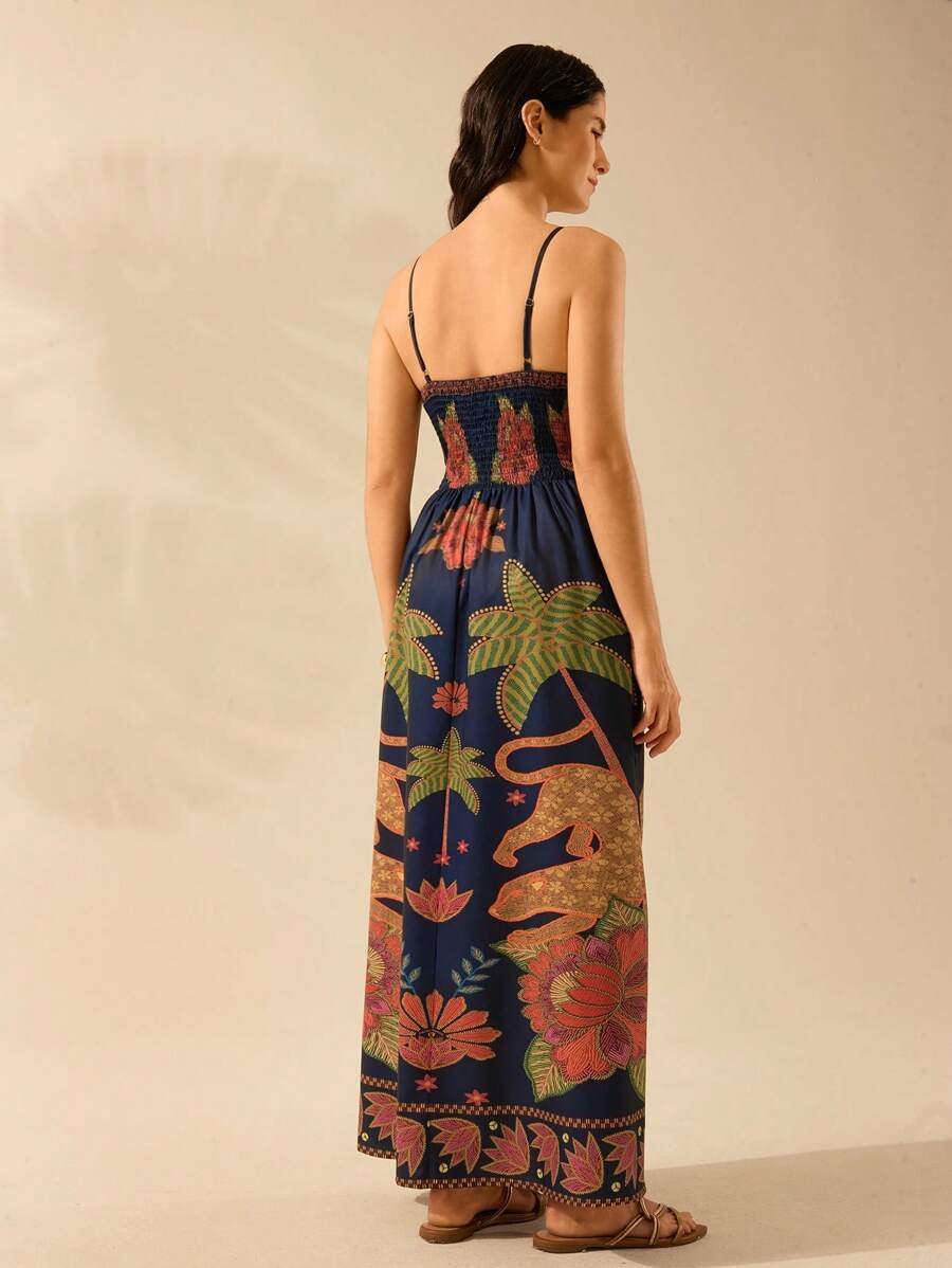 Vestido Largo Coco, Leopardo & Azalea, Espalda Abierta