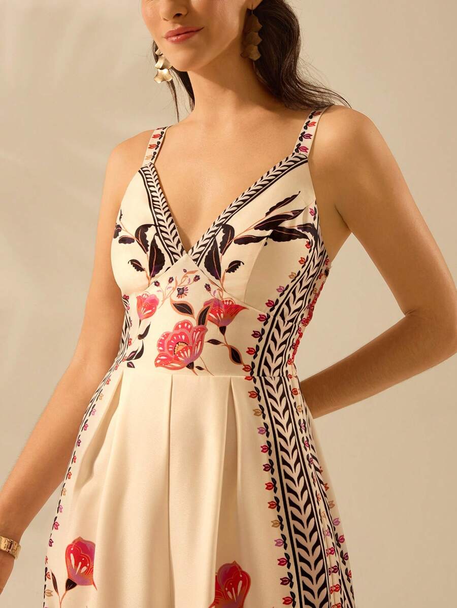 Enterito Damasco Floral Boho sin Mangas