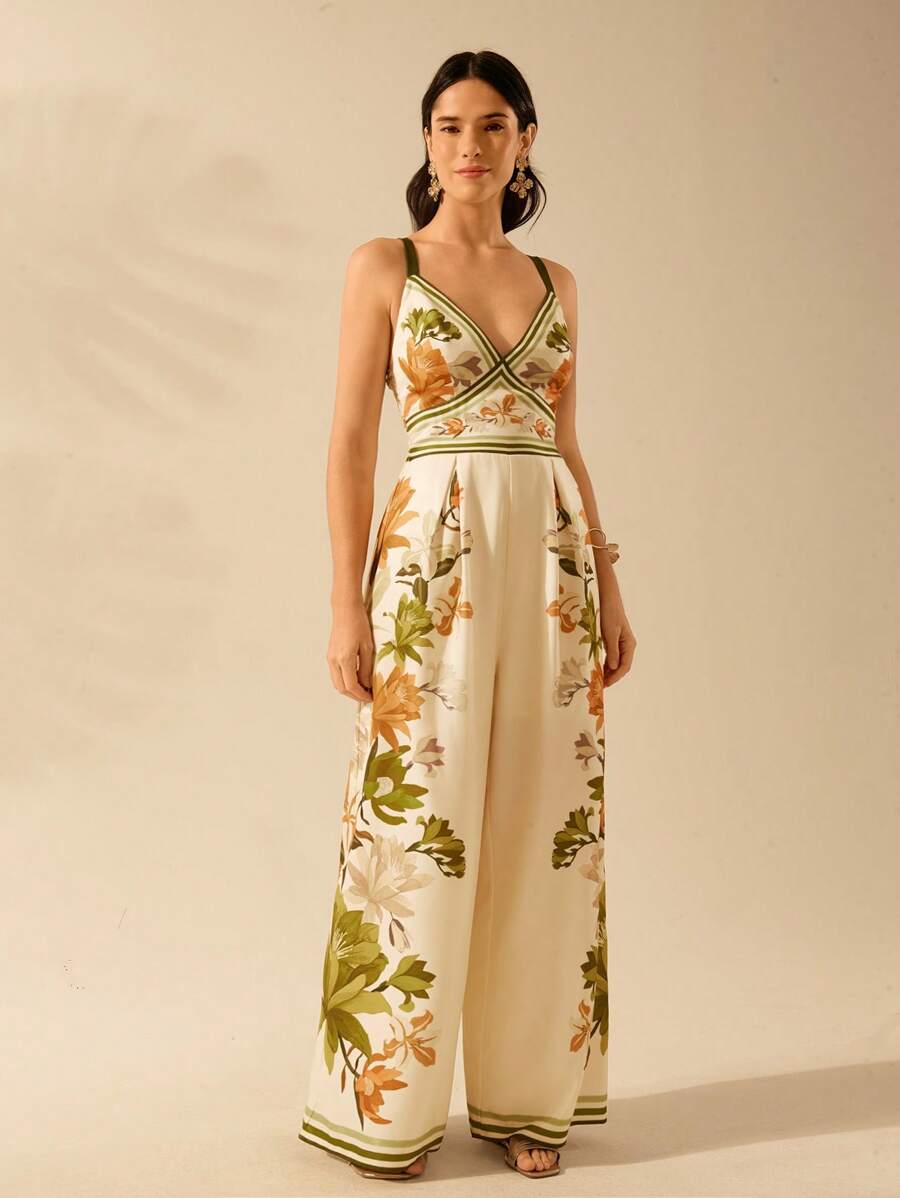 Mono Largo Negro Boho con Árbol de Banana y Coco Tropical
