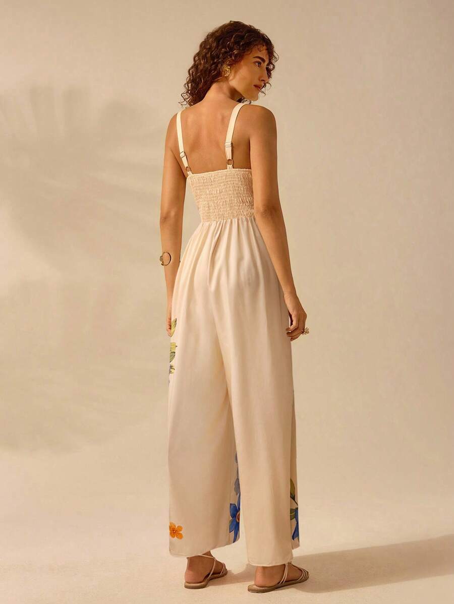 Enterito Damasco Floral Boho sin Mangas