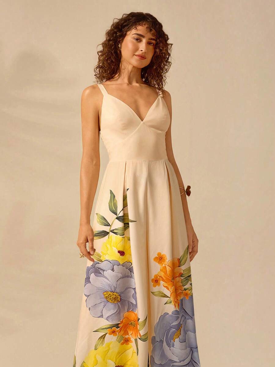 Enterito Damasco Floral Boho sin Mangas