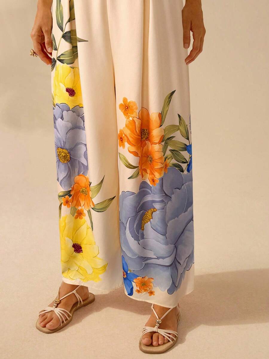 Enterito Damasco Floral Boho sin Mangas