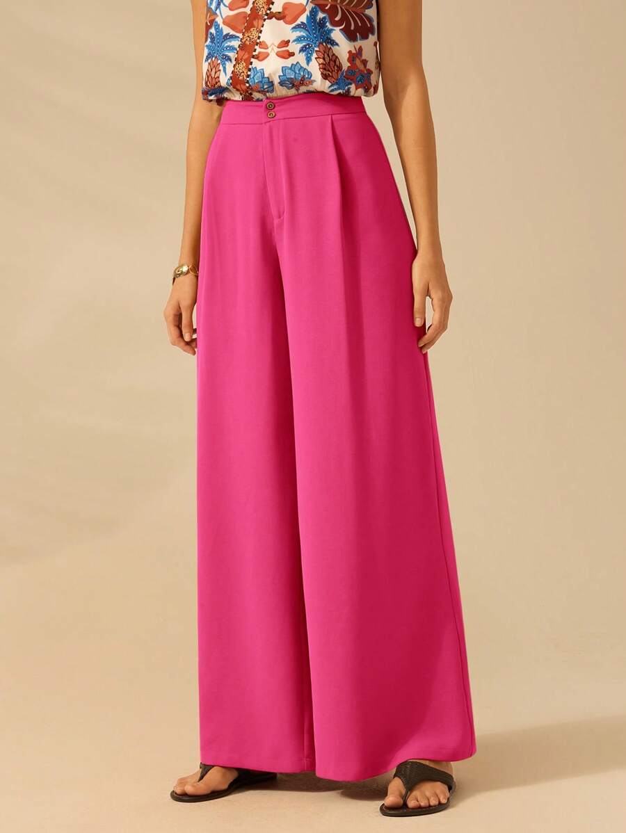 Pantalón Holgado Marrón Naranja de Playa