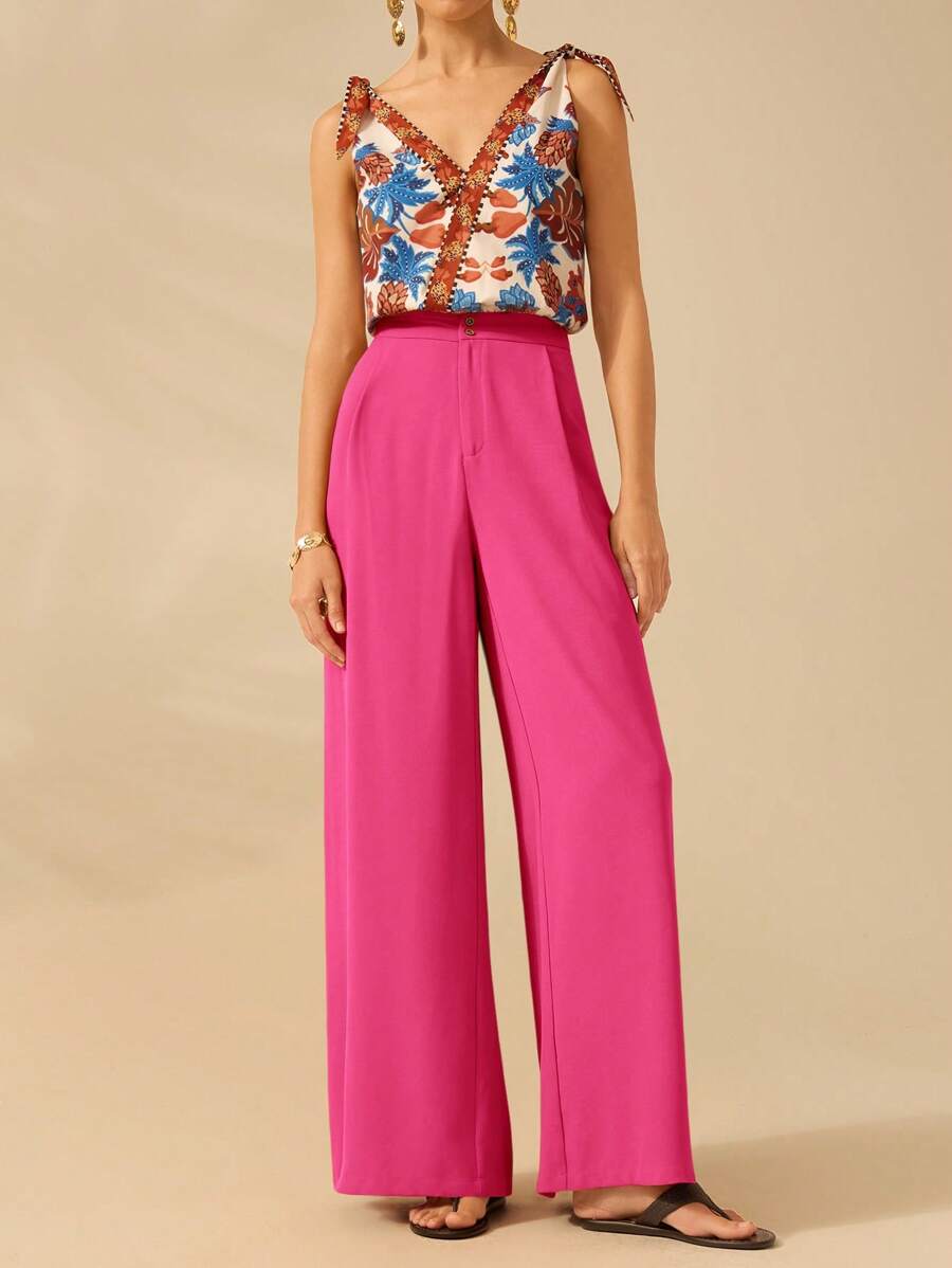 Pantalón Holgado Marrón Naranja de Playa