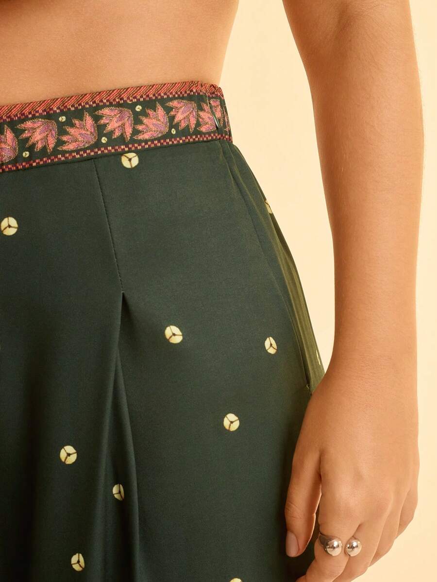 Pantalón Largo Tropical Casual Plus Size para Vacaciones