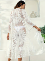 Túnica de playacon bordado floral