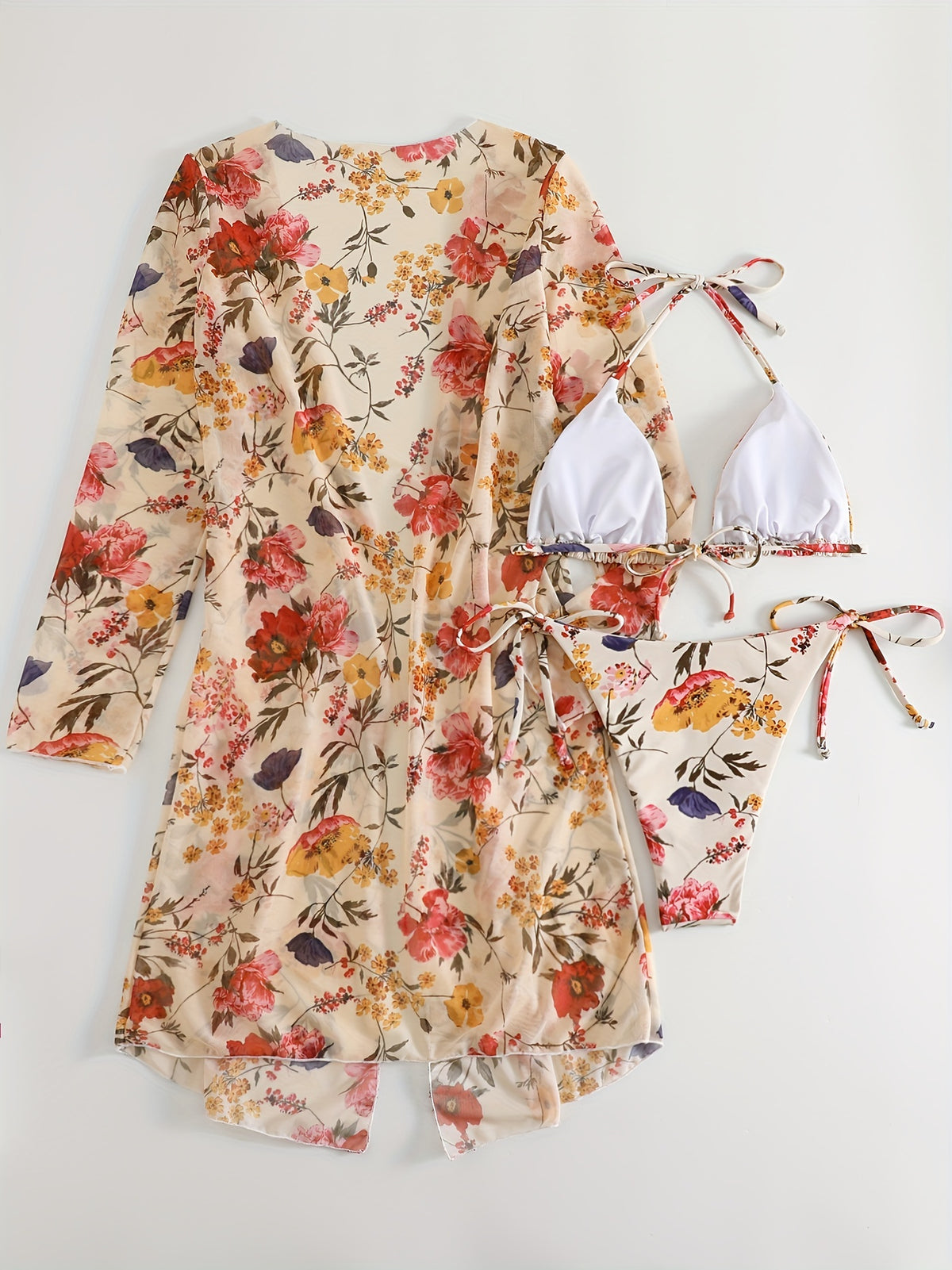 Bikini de Tres Piezas de Moda Europea