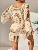 Vestido Semi-Transparente con Cadenas y Abertura