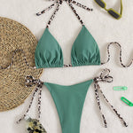 Bikini con cordones ajustables - 2 peças