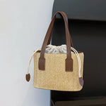 Fashion Bucket Crossbody Bags For Women, Summer Handbags Casual Straw Shoulder Bag For Travel/Vacation, Ladies Beach Bag