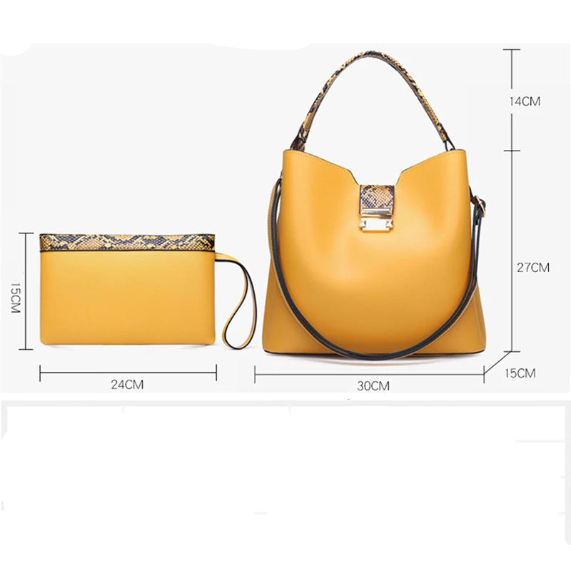 Bolsos de mano de cuero de alta calidad para mujer, conjuntos de bolsos de mano de moda, bolso de hombro grande, bolsos de mensajero cruzados, Sac A Main