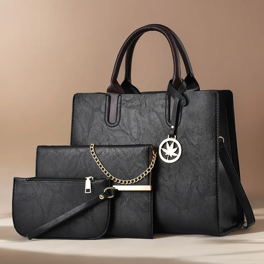 Conjunto de tres piezas de bolsos para mujer, bolsos de hombro para mujer, bolso para 2025, bolsos de moda informales de diseñador de lujo para mujer