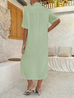 Vestido Camisero Ligero de Manga Larga